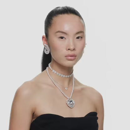 Ariana Grande x Swarovski Kalp Kolye ve Küpe Set