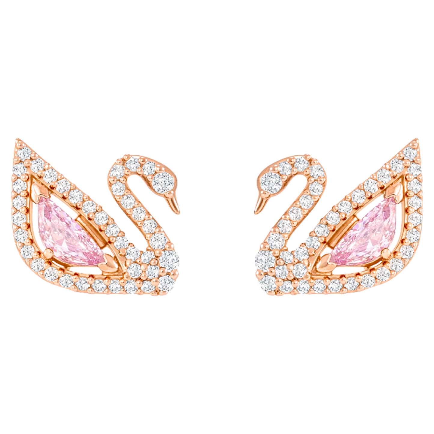 Pembe Kuvars Rose Gold Taşlı Damla Küpe