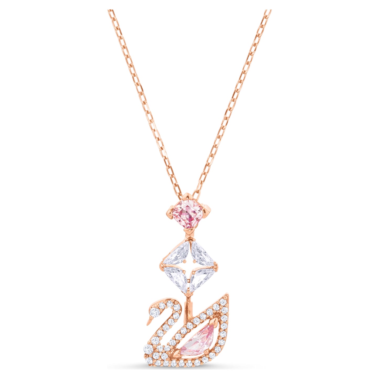 Pembe Kuvars Rose Gold Taşlı Kolye