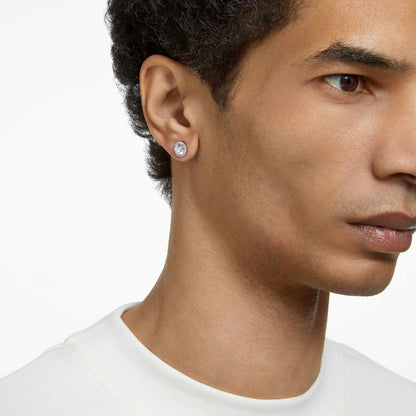 Una Angelic Silver Pırlanta Düğme Küpeler