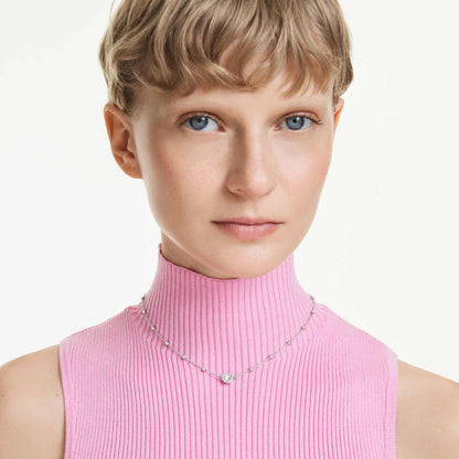 Una Angelic Çift Taraflı ve Tek Pırlanta Kolye