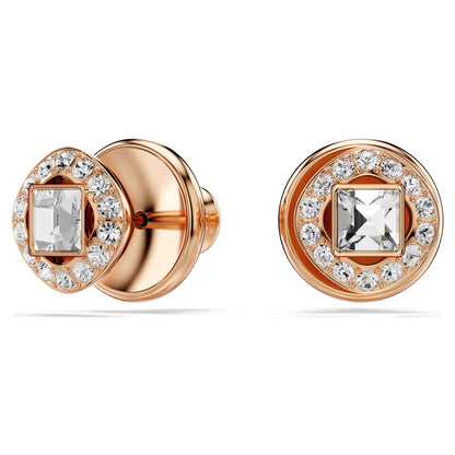 Una Angelic Square Rose Gold Kolye ve Küpe Set